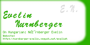 evelin nurnberger business card